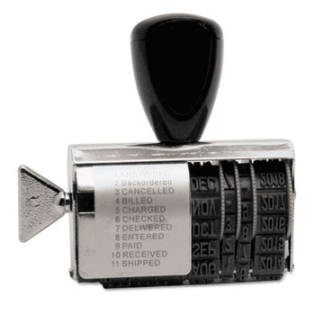 Trodat® Rubber 11-message Dial-a-phrase Date Stamp, Conventional, 2" X 0.38" freeshipping - TVN Wholesale